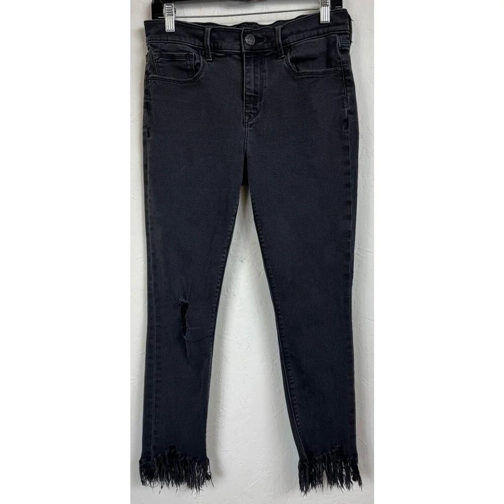 Express Black Skinny Mid-Rise Cropped Jeans Women's 8